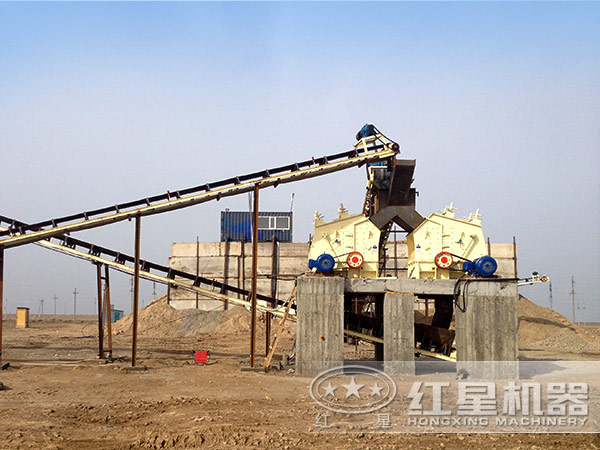 120tph反擊式石料破碎機(jī)生產(chǎn)現(xiàn)場