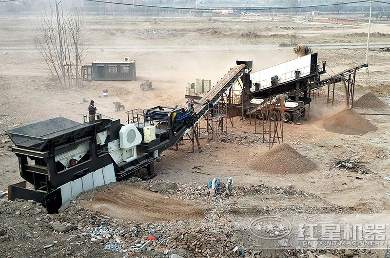 河北保定客戶(hù)建筑垃圾處理現(xiàn)場(chǎng)