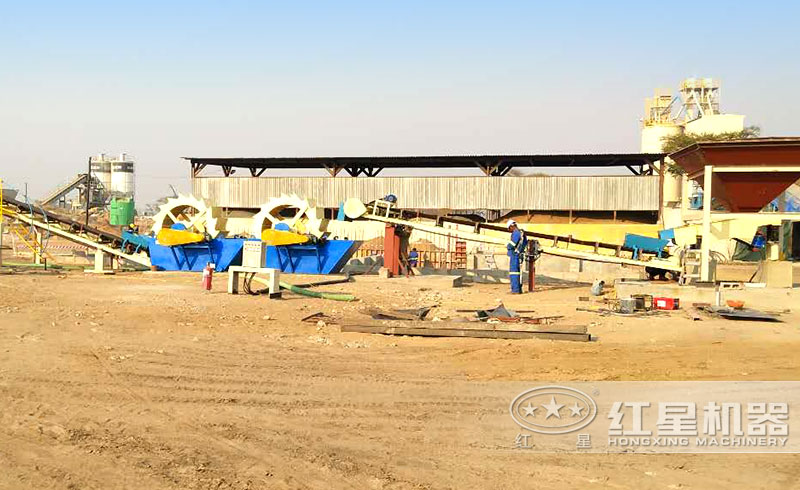 輪斗式洗石機用戶現(xiàn)場實拍圖