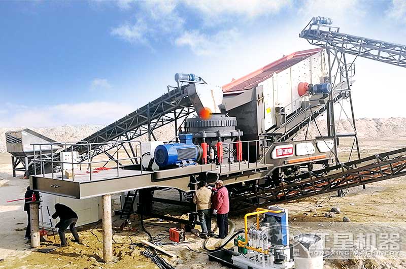 紅星移動式水泥塊粉碎機(jī)