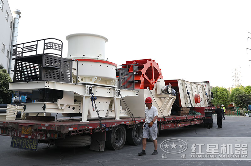 石子洗砂機+制砂機發(fā)往河南周口