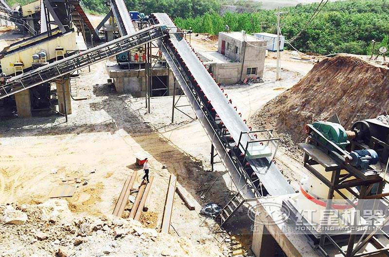 日產(chǎn)5000噸高硬度物料砂石生產(chǎn)線現(xiàn)場(chǎng)