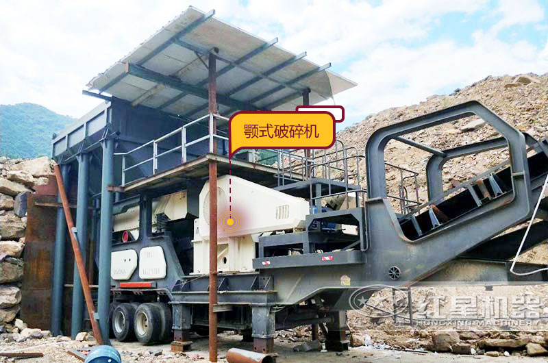 鄂破移動(dòng)式破碎機(jī)，給料+粗碎+傳輸