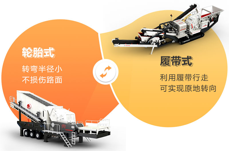 移動(dòng)石子破碎機(jī)移動(dòng)方式不同，亮點(diǎn)不同