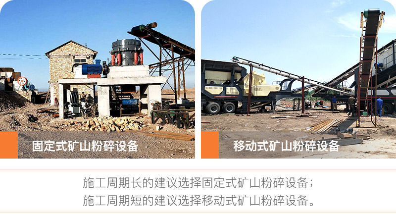 按施工周期長短選擇礦山粉碎設備
