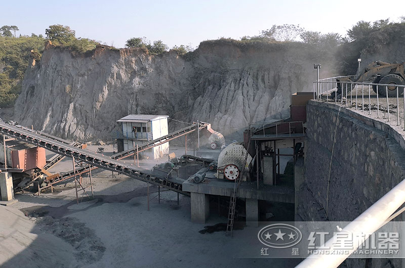 煤矸石碎石生產(chǎn)線，錘式破碎機(jī)，簡化工藝流程